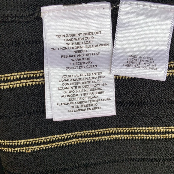 Rachel Rachel Roy Black/Gold Ribbed Long Sleeve Sweater Dress-Women’s 2X-NWT - Picture 9 of 14